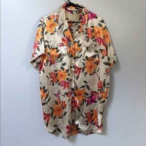 silky T-shirt dress shirt silk wedding cover up